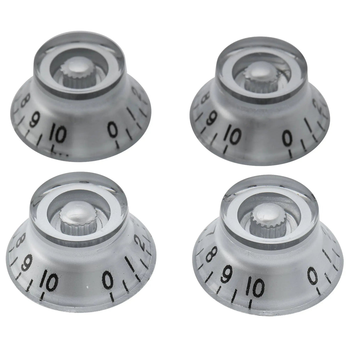 Musiclily Basic Metric Coarse 18-Spline Top Hat Bell Knobs Tone Volume Control Knobs for Epiphone LP SG Style Electric Guitar, Set of 4