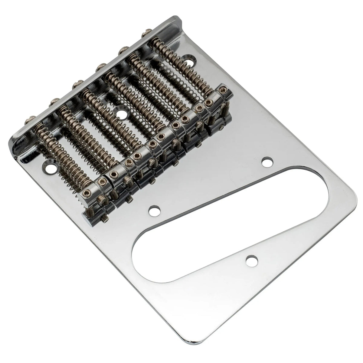 Musiclily Basic 54mm(2-1/8 inch) Vintage 6-String Bridge with 6 Saddles for Tele Style Guitar