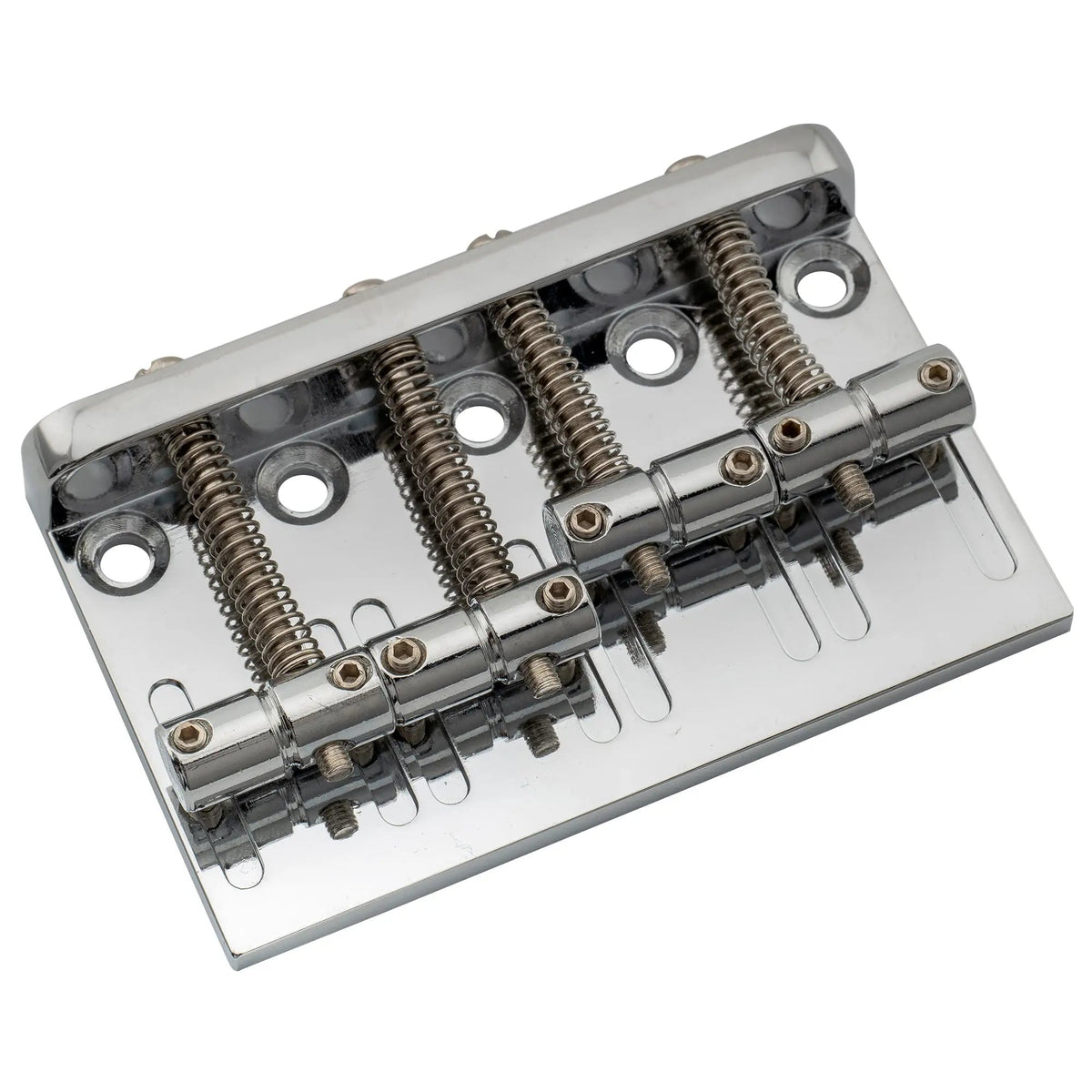 Musiclily Basic 57mm(2-1/4 inch) Top-loading Fixed Hardtail Bass Bridge for 4-String Fender Precision Bass and Jazz Bass