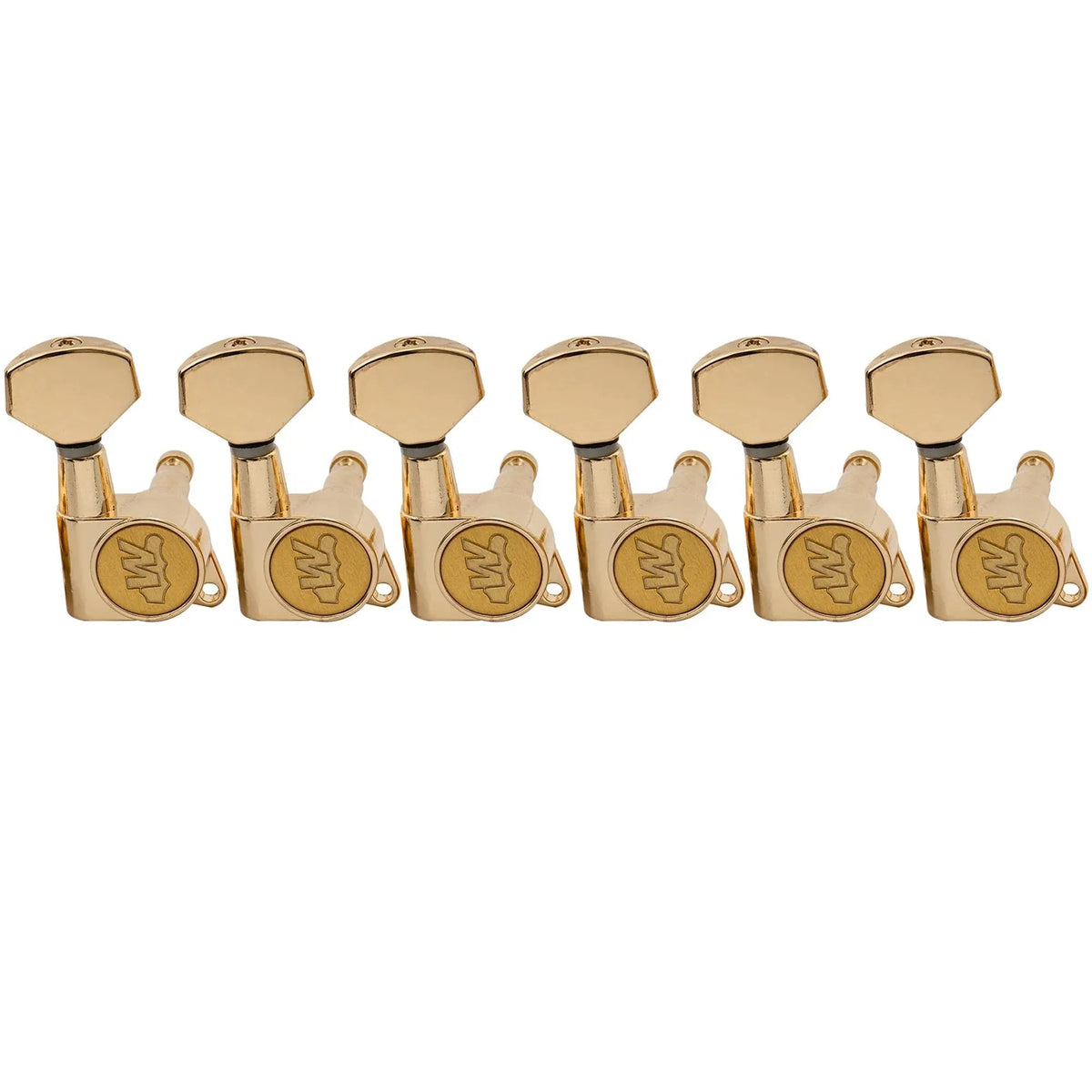 Wilkinson 6-in-line E-Z-LOK Guitar Tuners Machine Heads Tuning Keys Set for Fender Strat/Tele Style Electric Guitar