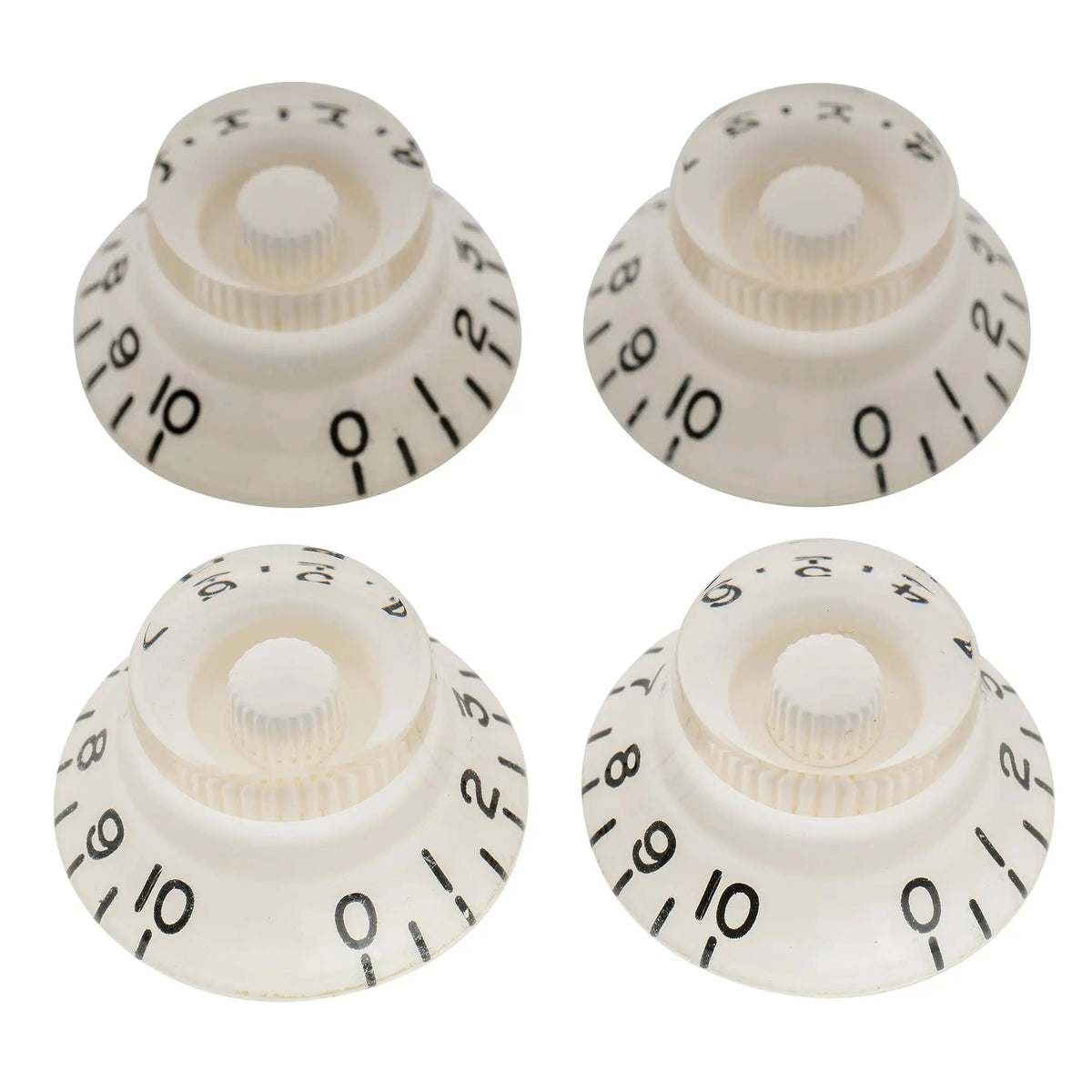Musiclily Pro Inch Size Fine 24-Spline Top Hat Bell Knobs Tone Volume Control Knobs for USA LP SG Style Electric Guitar, Set of 4