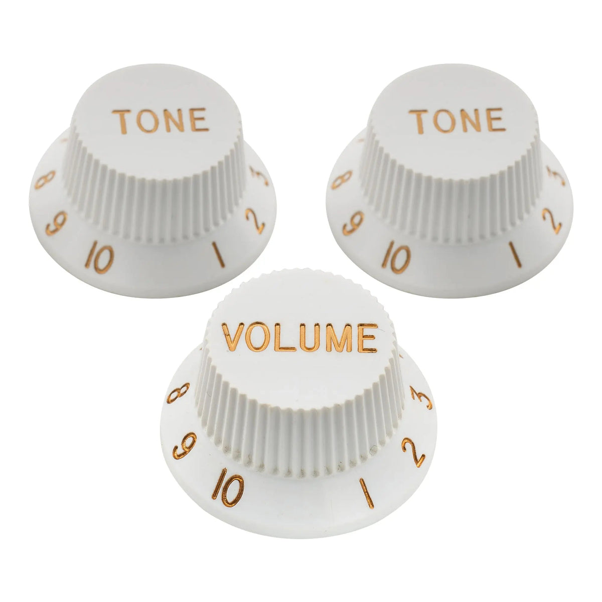 Musiclily Pro Inch Size Fine 24 Splines Guitar Tone Volume Control Knobs for USA Made Strat Style Electric Guitar, Set of 2T1V