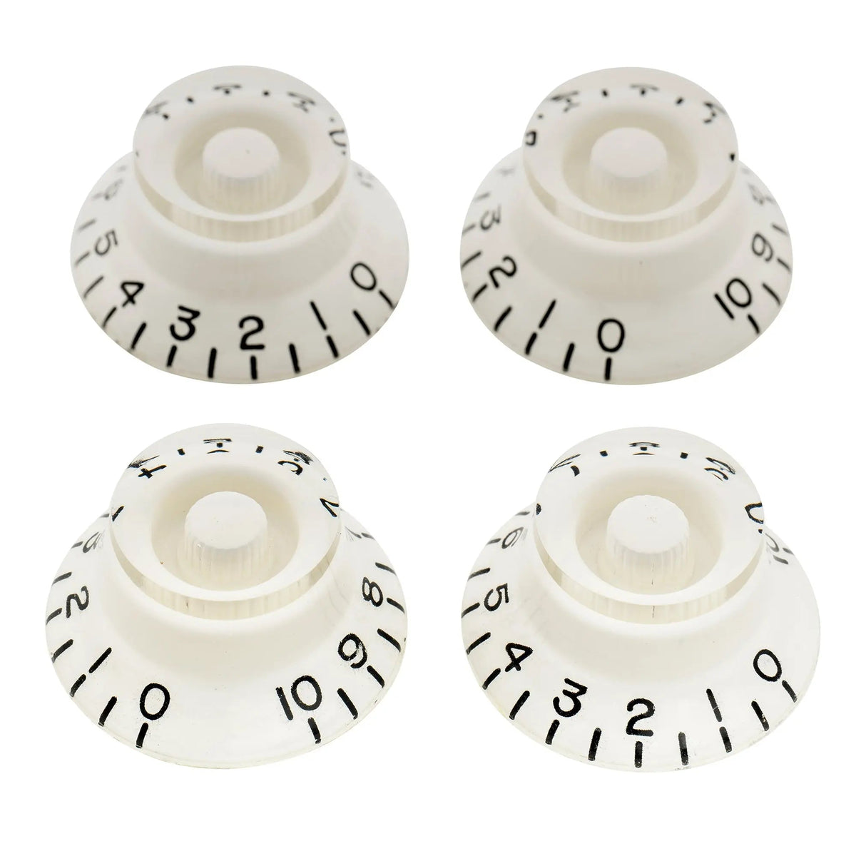 Musiclily Pro Left Handed Inch Size Fine 24-Spline Top Hat Bell Knobs Tone Volume Control Knobs for USA LP SG Style Electric Guitar, Set of 4