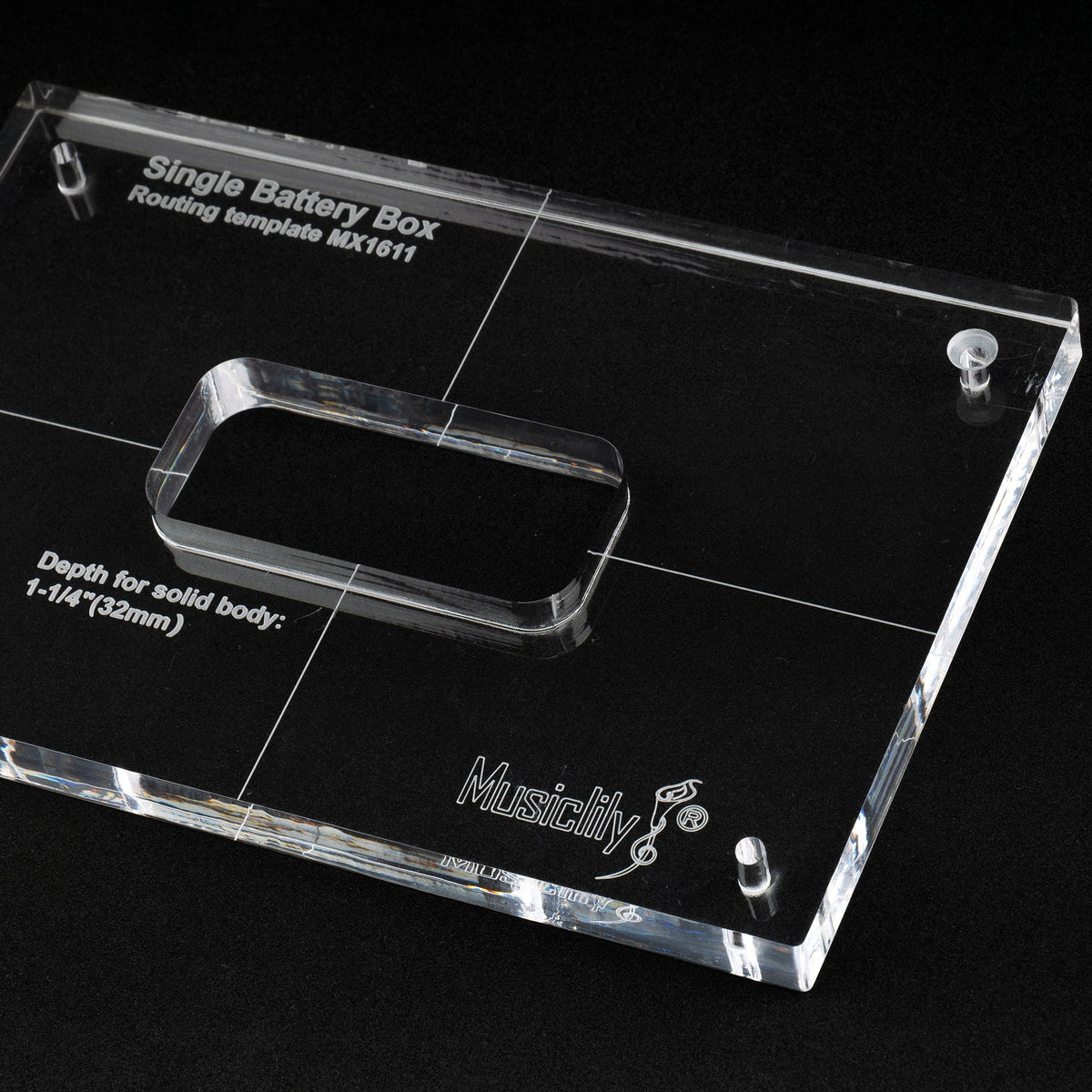 Musiclily Pro CNC Accurate Acrylic Single Battery Box Routing Templates