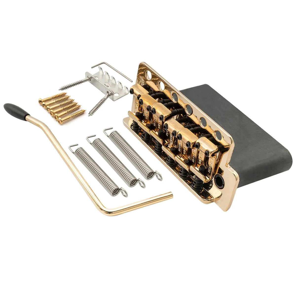 Wilkinson WVC-SB 54mm(2-1/8 inch) 6-Hole Vintage Steel Saddles Guitar Tremolo Bridge with Full Solid Steel Block for USA Vintage Strat and Japan Strat Style Electric Guitar