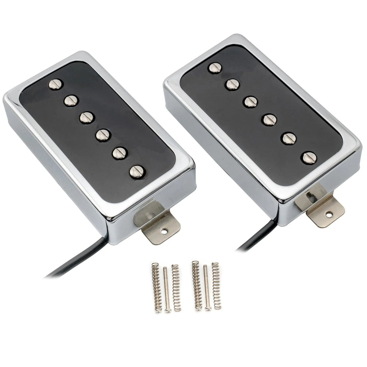 Artec SHA66 Alnico 5 Splendor P90 Style Humbucker Sized Single Coil Neck Bridge Pickups Set for LP Style Electric Guitar/Black