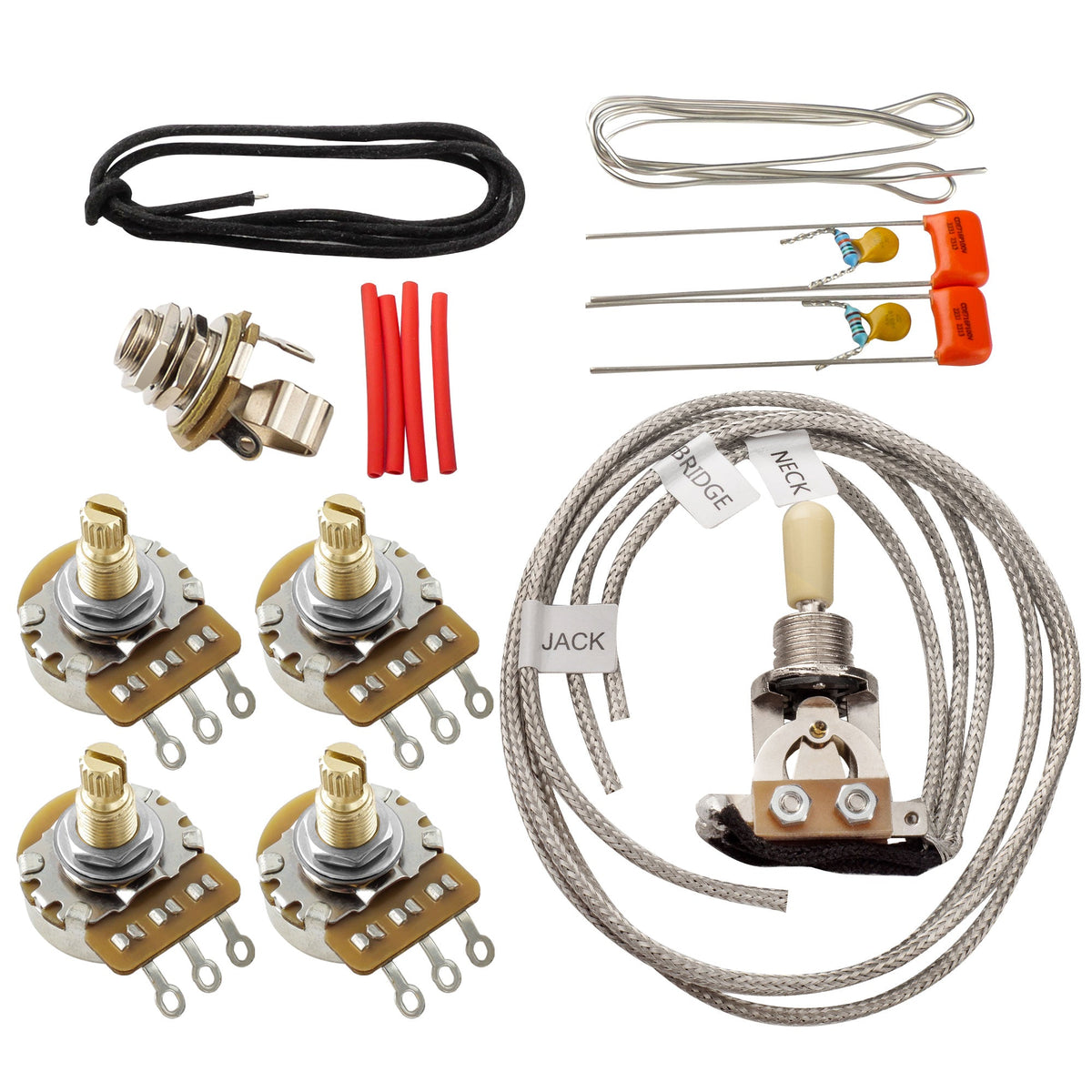 Musiclily Pro LP STD Modern 60s PLUS Treble Bleed Pre-wired Wring Harness Kit Upgrade for Epiphone LP Style Electric Guitar Switch
