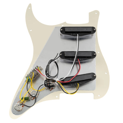 Musiclily Basic Pre-wired Loaded Standard ST-SSS Pickguard with Ceramic Magnet Single Coil Pickups Set for Strat Style Electric Guitar