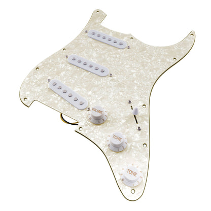 Musiclily Basic Pre-wired Loaded Standard ST-SSS Pickguard with Ceramic Magnet Single Coil Pickups Set for Strat Style Electric Guitar