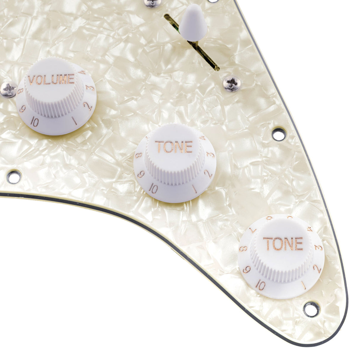 Musiclily Basic Pre-wired Loaded Standard ST-SSS Pickguard with Ceramic Magnet Single Coil Pickups Set for Strat Style Electric Guitar