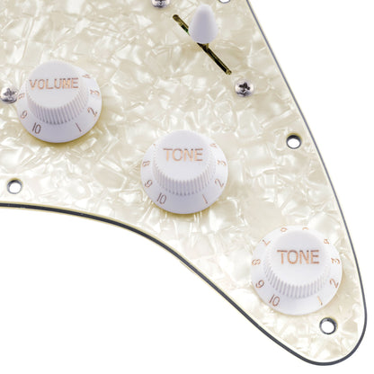 Musiclily Basic Pre-wired Loaded Standard ST-SSS Pickguard with Ceramic Magnet Single Coil Pickups Set for Strat Style Electric Guitar