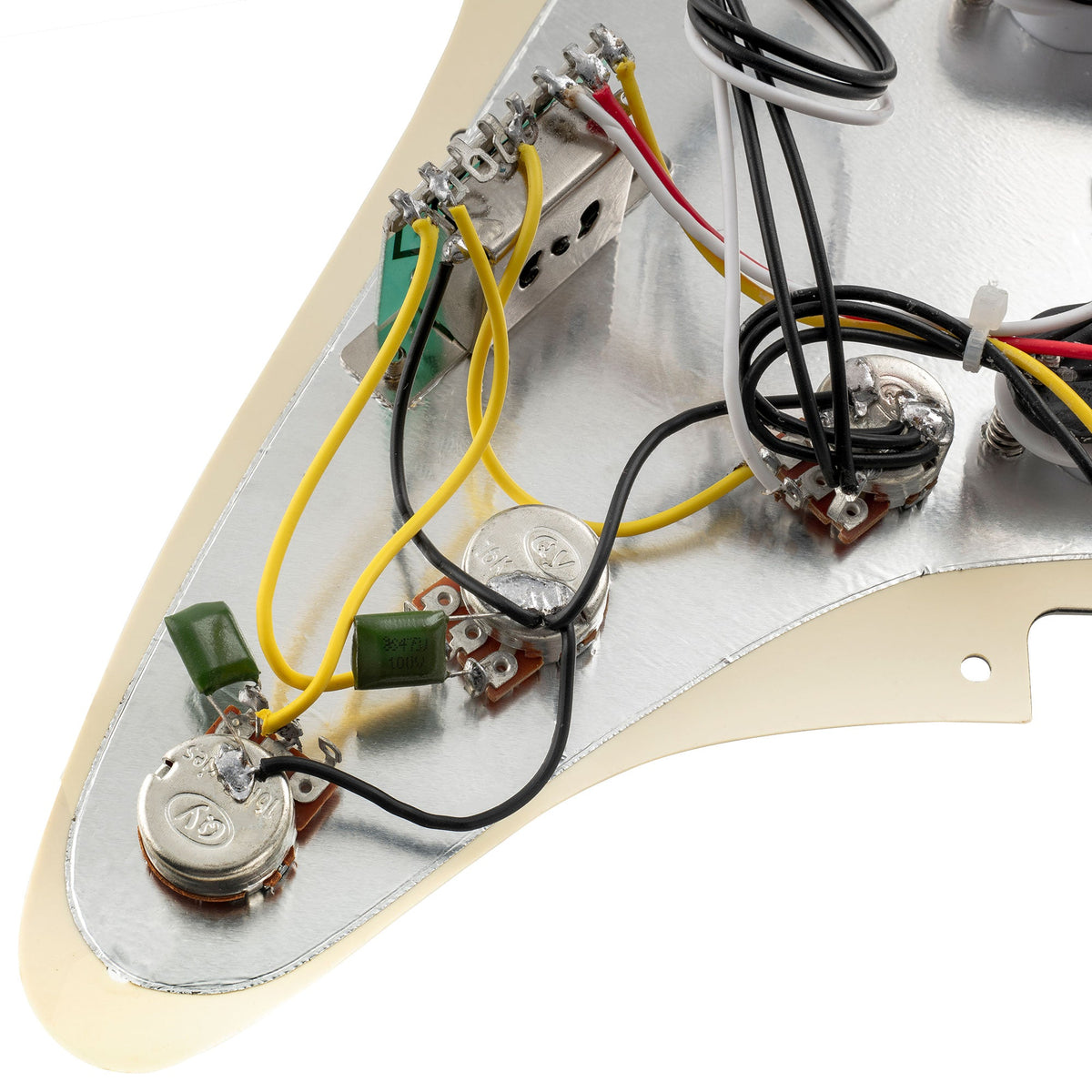 Musiclily Basic Pre-wired Loaded Standard ST-SSS Pickguard with Ceramic Magnet Single Coil Pickups Set for Strat Style Electric Guitar