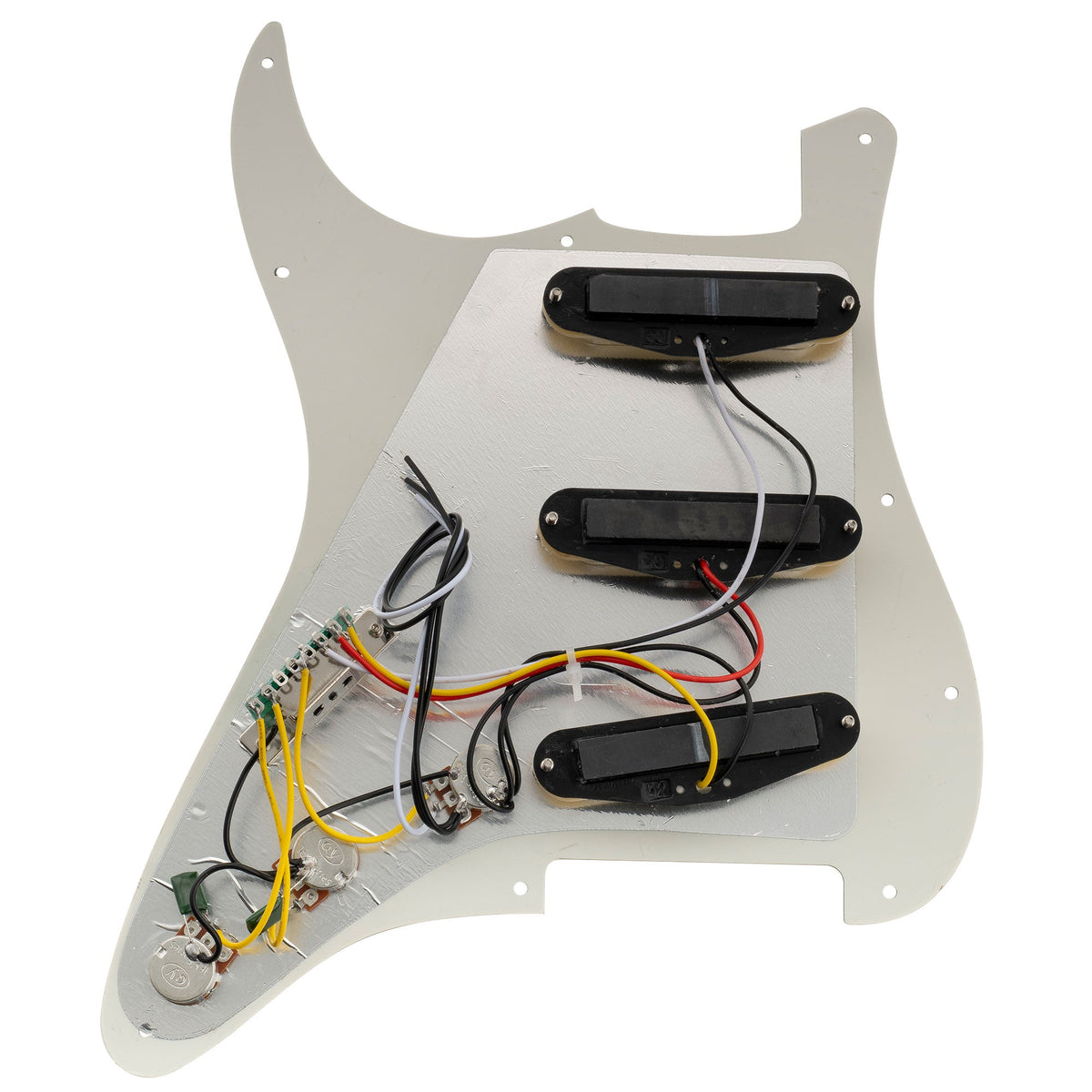 Musiclily Basic Pre-wired Loaded Standard ST-SSS Pickguard with Ceramic Magnet Single Coil Pickups Set for Strat Style Electric Guitar
