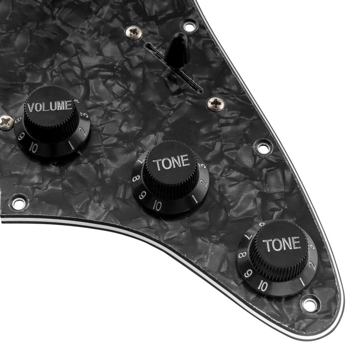 Musiclily Basic Pre-wired Loaded Standard ST-SSS Pickguard with Ceramic Magnet Single Coil Pickups Set for Strat Style Electric Guitar