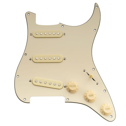 Musiclily Basic Pre-wired Loaded Standard ST-SSS Pickguard with Ceramic Magnet Single Coil Pickups Set for Strat Style Electric Guitar