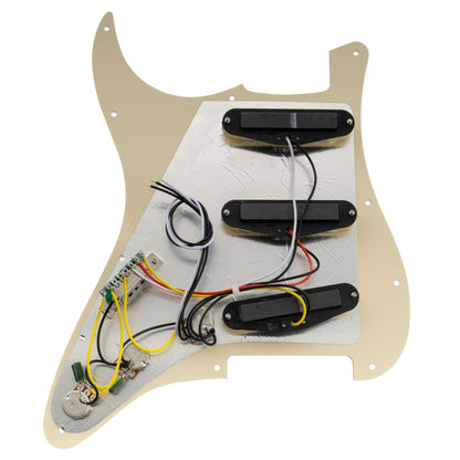 Musiclily Basic Pre-wired Loaded Standard ST-SSS Pickguard with Ceramic Magnet Single Coil Pickups Set for Strat Style Electric Guitar