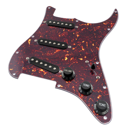 Musiclily Basic Pre-wired Loaded Standard ST-SSS Pickguard with Ceramic Magnet Single Coil Pickups Set for Strat Style Electric Guitar