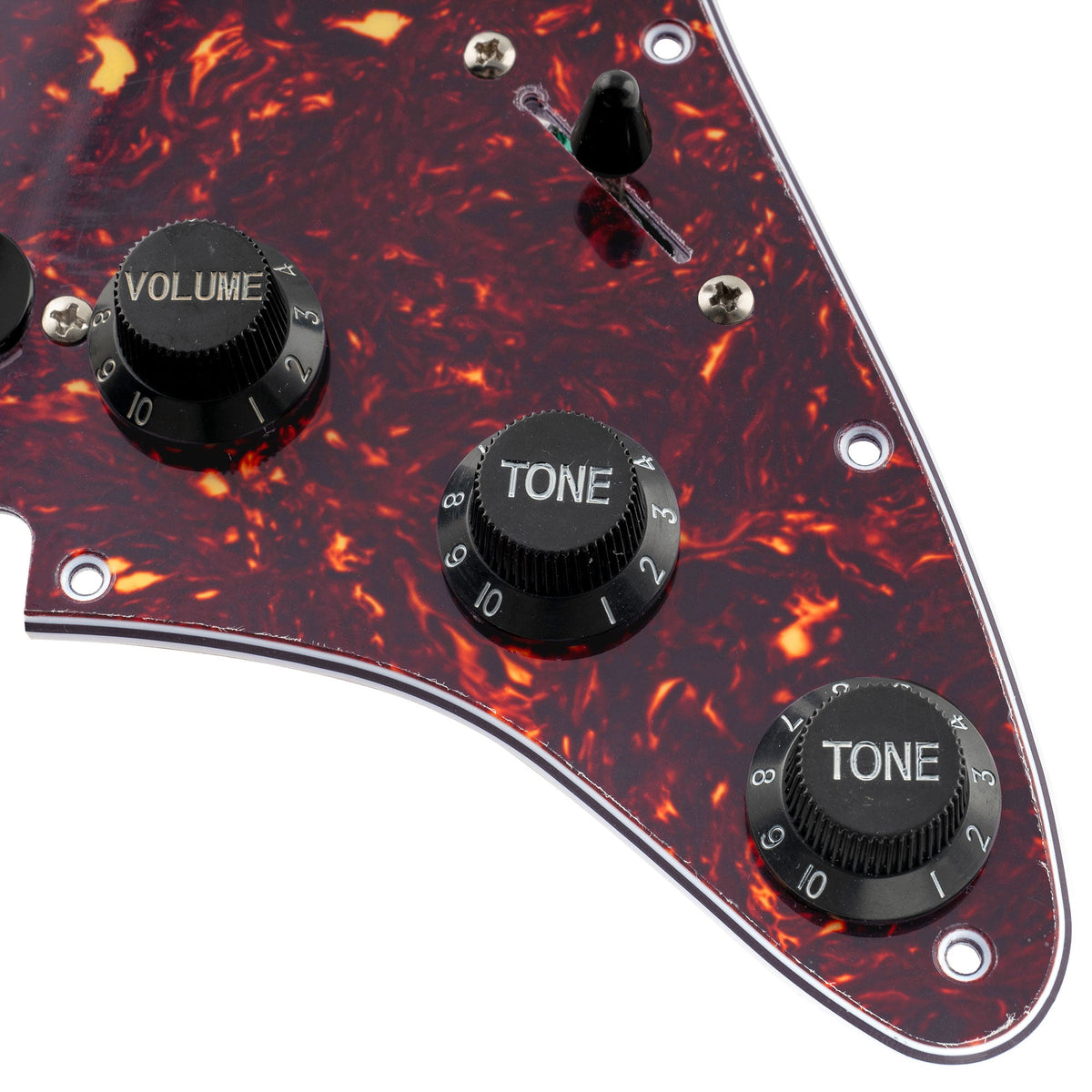 Musiclily Basic Pre-wired Loaded Standard ST-SSS Pickguard with Ceramic Magnet Single Coil Pickups Set for Strat Style Electric Guitar