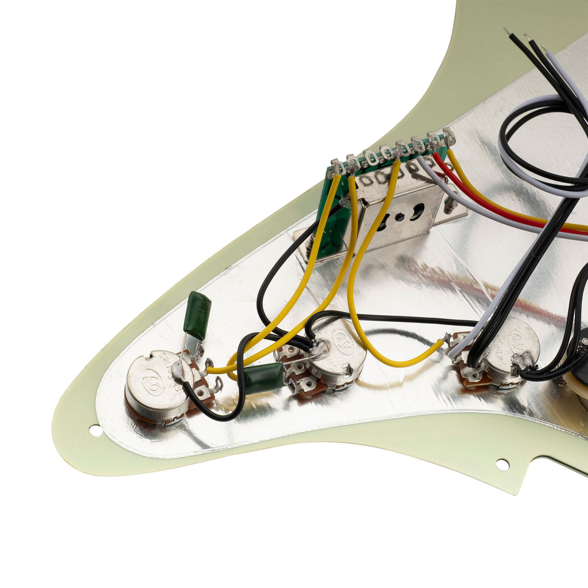 Musiclily Basic Pre-wired Loaded Standard ST-SSS Pickguard with Ceramic Magnet Single Coil Pickups Set for Strat Style Electric Guitar