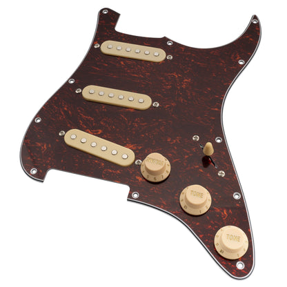 Musiclily Basic Pre-wired Loaded Standard ST-SSS Pickguard with Ceramic Magnet Single Coil Pickups Set for Strat Style Electric Guitar