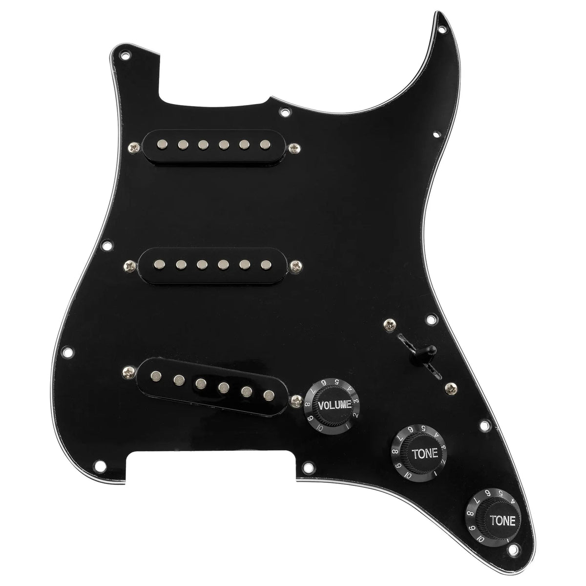 Musiclily Basic Pre-wired Loaded Standard ST-SSS Pickguard with Ceramic Magnet Single Coil Pickups Set for Strat Style Electric Guitar