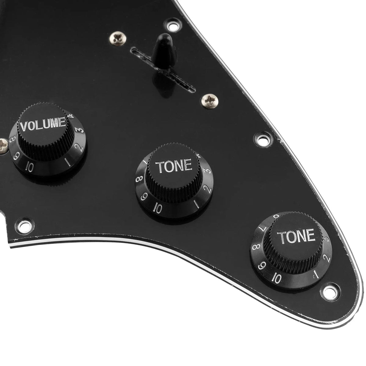 Musiclily Basic Pre-wired Loaded Standard ST-SSS Pickguard with Ceramic Magnet Single Coil Pickups Set for Strat Style Electric Guitar