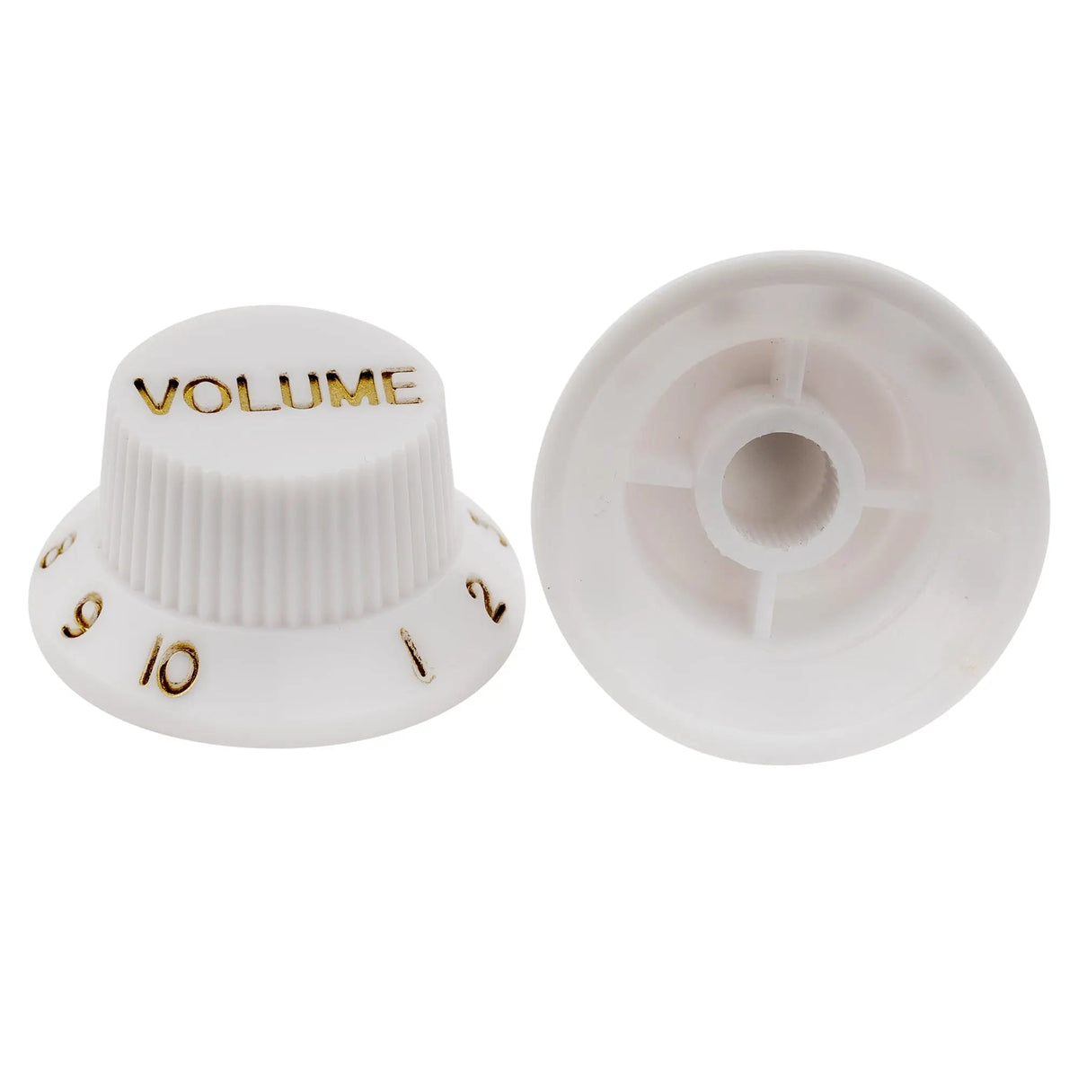 Musiclily Basic Coarse 18 Splines Push-on Control Knobs for Imported Strat Style Electric Guitar, 2T+1V