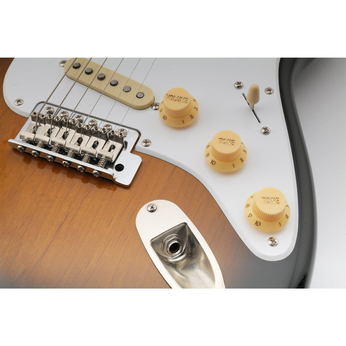Musiclily Basic Coarse 18 Splines Push-on Control Knobs for Imported Strat Style Electric Guitar, 2T+1V