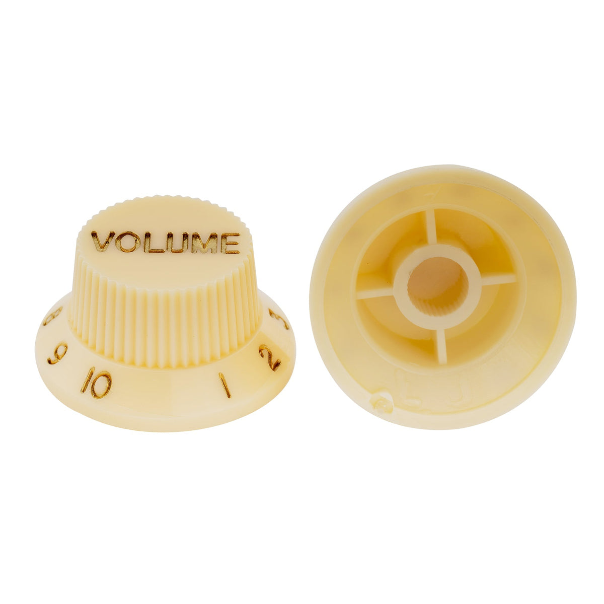 Musiclily Basic Coarse 18 Splines Push-on Control Knobs for Imported Strat Style Electric Guitar, 2T+1V