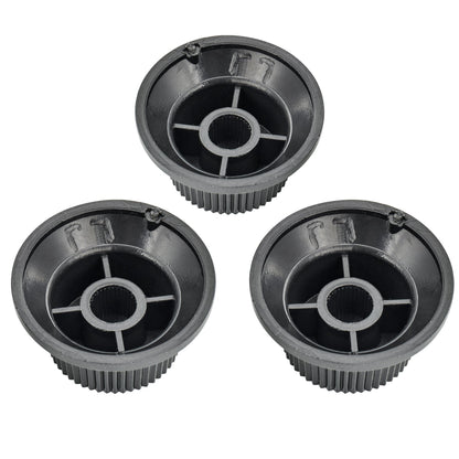 Musiclily Basic Coarse 18 Splines Push-on Control Knobs for Imported Strat Style Electric Guitar, 2T+1V