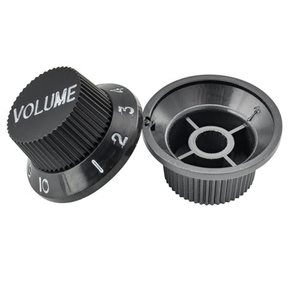 Musiclily Basic Coarse 18 Splines Push-on Control Knobs for Imported Strat Style Electric Guitar, 2T+1V