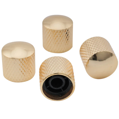 Musiclily Basic Coarse 18 Splines Steel Dome Control Knobs for Squier Tele Style Electric Guitar Bass 18*18mm, Set of 4