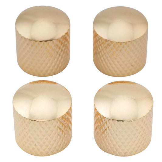 Musiclily Basic Coarse 18 Splines Steel Dome Control Knobs for Squier Tele Style Electric Guitar Bass 18*18mm, Set of 4
