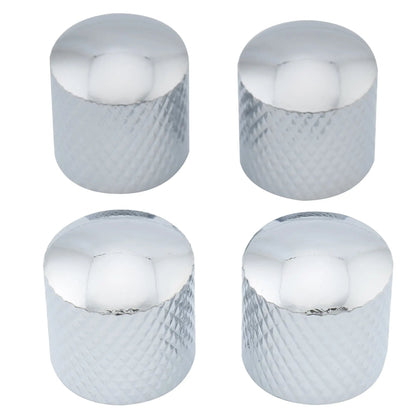 Musiclily Basic Coarse 18 Splines Steel Dome Control Knobs for Squier Tele Style Electric Guitar Bass 18*18mm, Set of 4