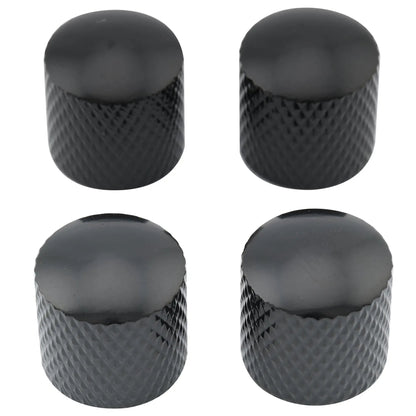 Musiclily Basic Coarse 18 Splines Steel Dome Control Knobs for Squier Tele Style Electric Guitar Bass 18*18mm, Set of 4