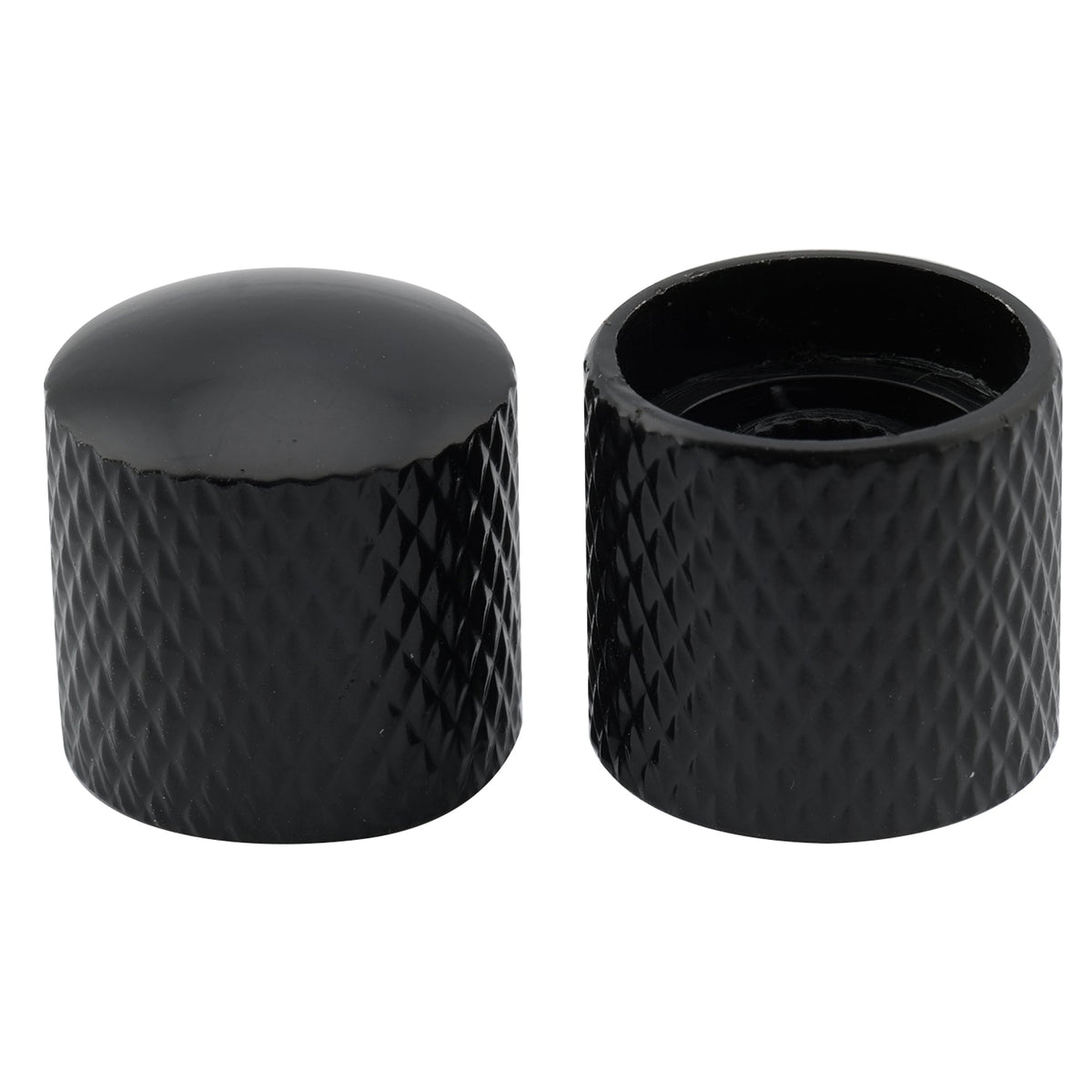 Musiclily Basic Coarse 18 Splines Steel Dome Control Knobs for Squier Tele Style Electric Guitar Bass 18*18mm, Set of 4
