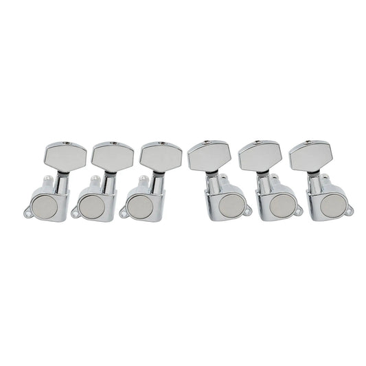 Musiclily Basic R15A 3R3L 15:1 Ratio Full Sealed Machine Heads Tuners Tuning Pegs Keys with Big Hex Button for Acoustic Electric Guitar