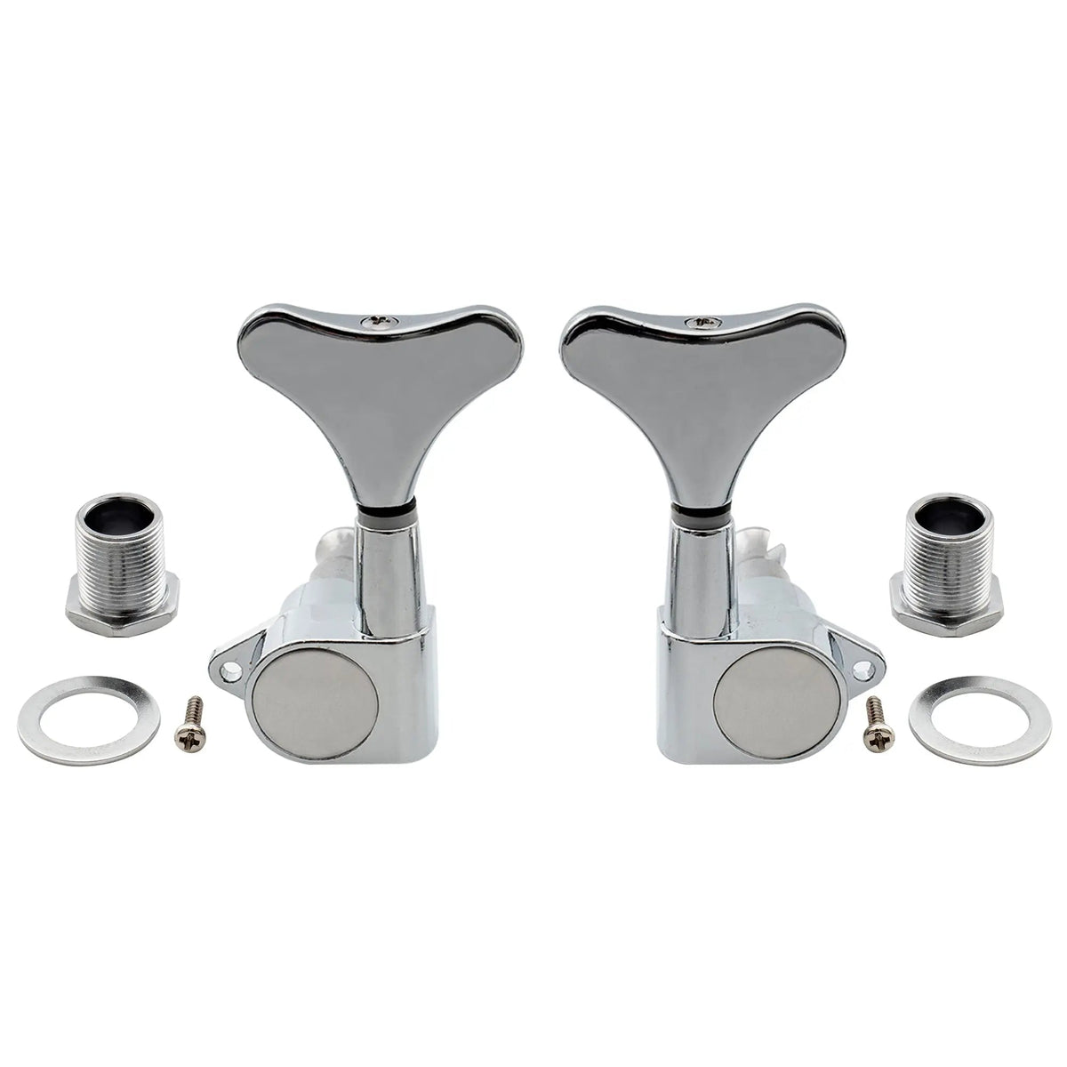 2R2L Full Sealed Bass Tuners Machine Heads Set for Ibanez Style Electric Bass 19:1 Ratio Tuning Pegs Keys