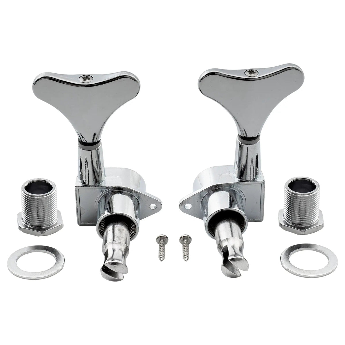 2R2L Full Sealed Bass Tuners Machine Heads Set for Ibanez Style Electric Bass 19:1 Ratio Tuning Pegs Keys