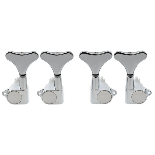 2R2L Full Sealed Bass Tuners Machine Heads Set for Ibanez Style Electric Bass 19:1 Ratio Tuning Pegs Keys
