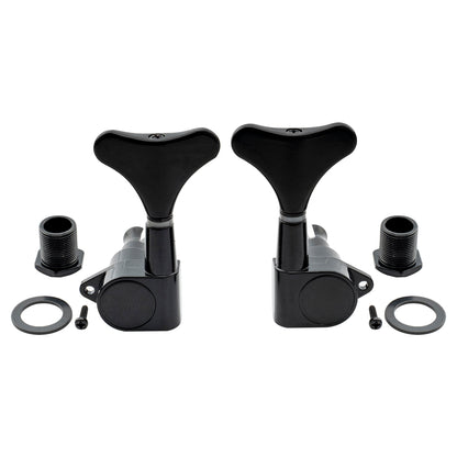 2R2L Full Sealed Bass Tuners Machine Heads Set for Ibanez Style Electric Bass 19:1 Ratio Tuning Pegs Keys