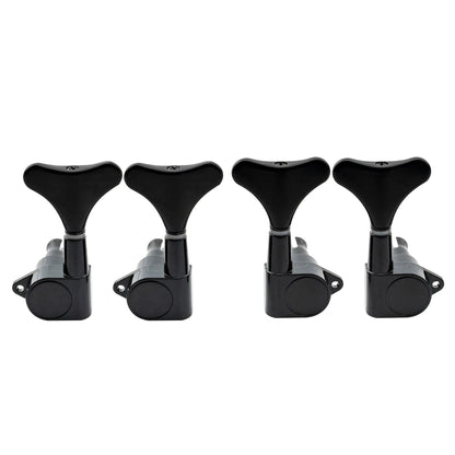 2R2L Full Sealed Bass Tuners Machine Heads Set for Ibanez Style Electric Bass 19:1 Ratio Tuning Pegs Keys