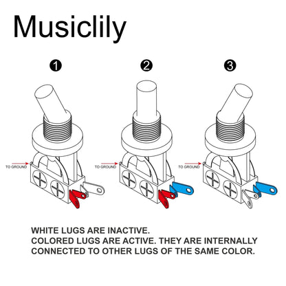 Metric 3 Way Short Straight Guitar Toggle Switch Pickup Selector for LP Style Electric Guitar