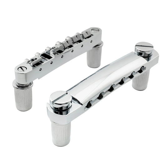 Musiclily Basic 52mm(2-3/64 inch) 52.5mm(2-1/16 inch) ABR-1 Style Tune-o-matic Bridge and Tailpiece Set for LP Style Guitar