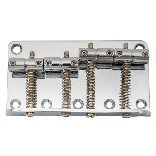 Musiclily Basic 57mm(2-1/4 inch) 4-String Top-loading Non-Tremolo Fixed Hardtail Bass Bridge for Jazz Bass and Precision Bass