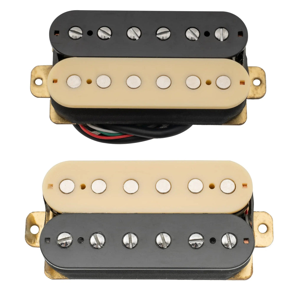 Musiclily Basic Ceramic Humbucker Pickups Neck Bridge Set 50mm 52mm for Electric Guitar