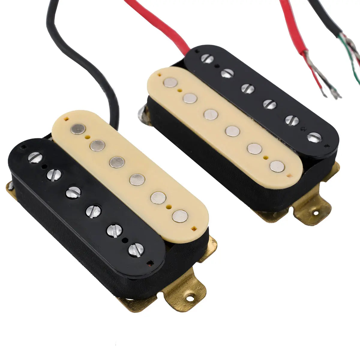 Musiclily Basic Ceramic Humbucker Pickups Neck Bridge Set 50mm 52mm for Electric Guitar