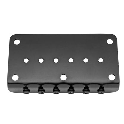 Musiclily Basic 52.5mm(2-1/16 inch) 6 String Non-Tremolo Guitar Fixed Saddle Hardtail Bridge for Fender Strat Tele Style Electric Guitar