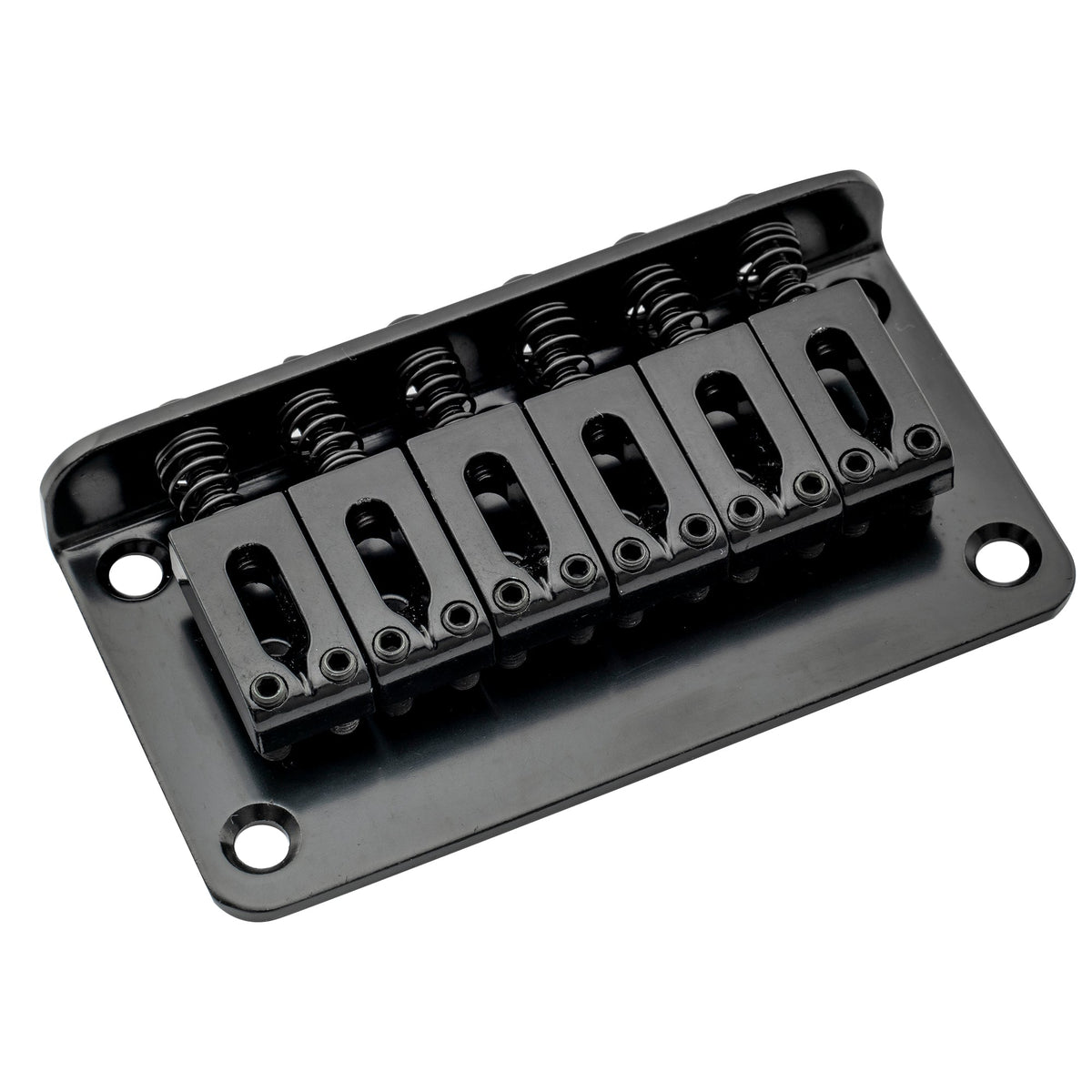 Musiclily Basic 52.5mm(2-1/16 inch) 6 String Non-Tremolo Guitar Fixed Saddle Hardtail Bridge for Fender Strat Tele Style Electric Guitar