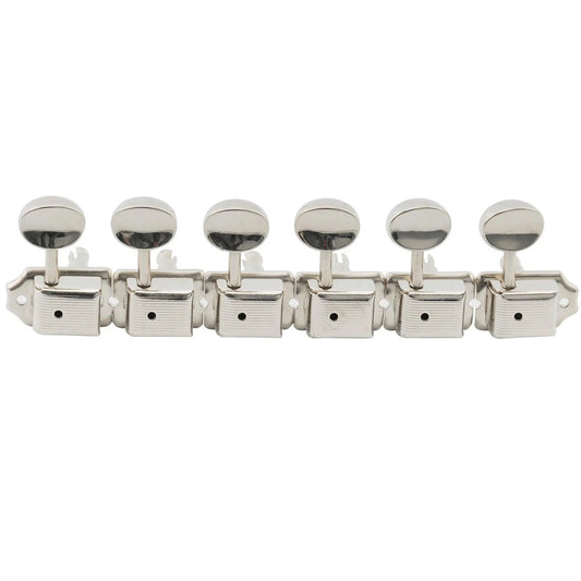 Musiclily Basic R15A Vintage Style 6 in Line Guitar Tuners Split Shaft Tuning Pegs Keys Machine Heads for Strat Squier or Tele Style